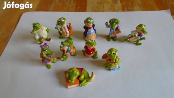 Sulis Krokodil - 10 db kinder kézzel festett sor kompletten - Akció!!!