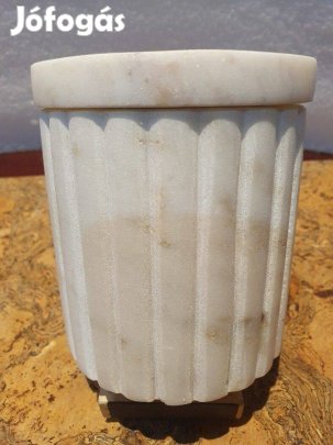 Súlyos masszív márvány tartós gyertya dísz világítás hangulat lámpa