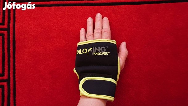 Súlyozott kesztyű 2x0,25 kg fekete-neonzöld, L méret, használt