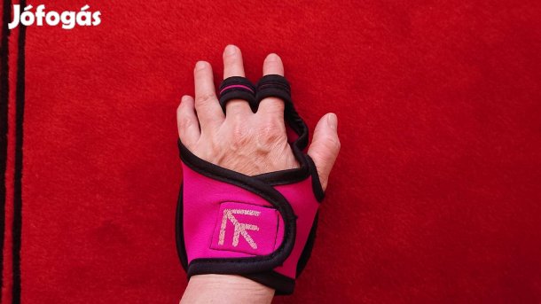 Súlyozott kesztyű, súlykesztyű 2x0,5 kg rózsaszín-fekete, használt