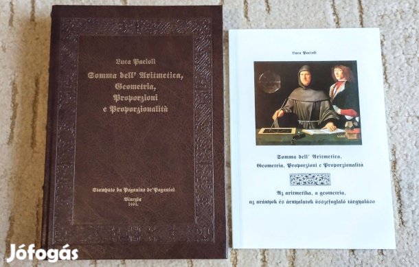 Summa de arithmetica - Luca Pacioli ősnyomtatvány hasonmás reprint