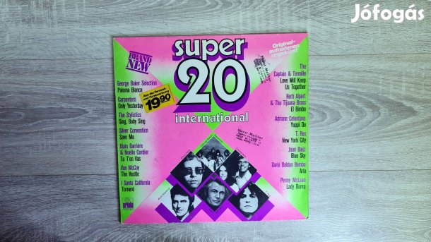 Super 20 International válogatás lemez 1978