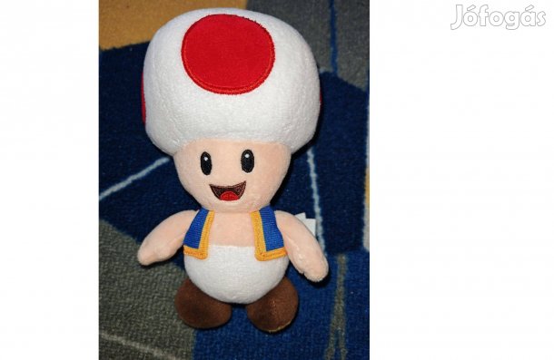 Super Mario Toad eredeti plüss (19 cm)