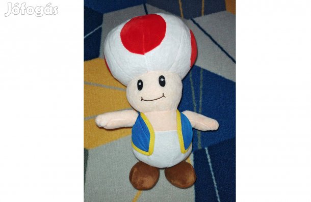 Super Mario Toad eredeti plüss (30 cm)