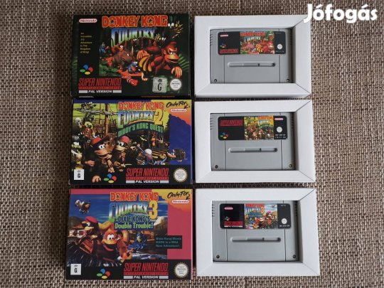 Super Nintendo Donkey Kong Country 1-2-3 SNES játék csomag