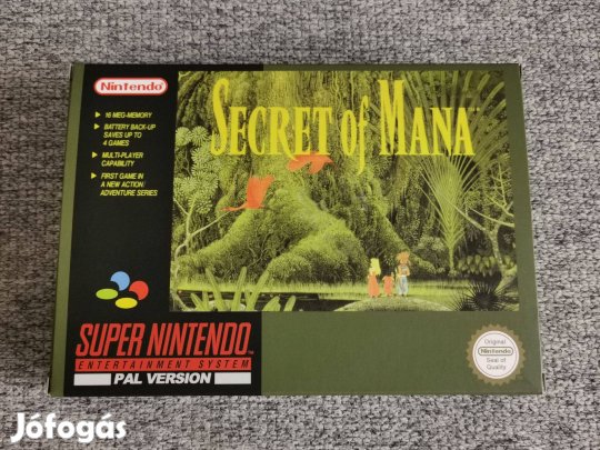 Super Nintendo Secret of Mana SNES PAL repró dobozban