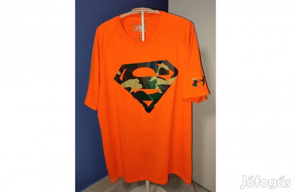 Superman Under Armour eredeti terepmintás narancssárga póló (M)
