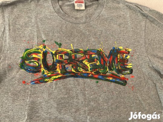 Supreme póló / Supreme Paint Logo Tee