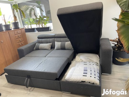 Sürgős CHRIS sarokkanapé ágyazható, ágyneműtartós - újszerű