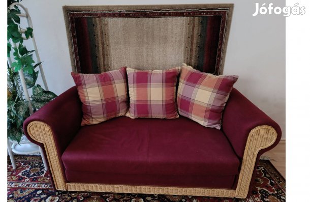 Sürgősen eladó! Rattan kinyitható kanapé