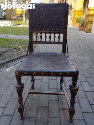 Sürgősen eladó antik bőrszékek, 2 db
