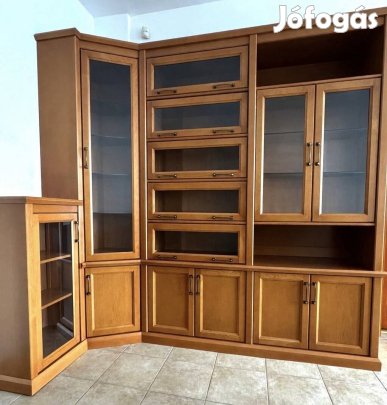 Sürgősen eladó sarok szekrénysor Cseresznye színű