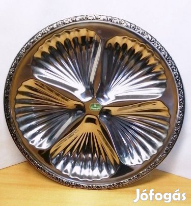 Sütemény kínáló tálca WMF Baroque Cromargan jelzéssel. Retro ritkaság