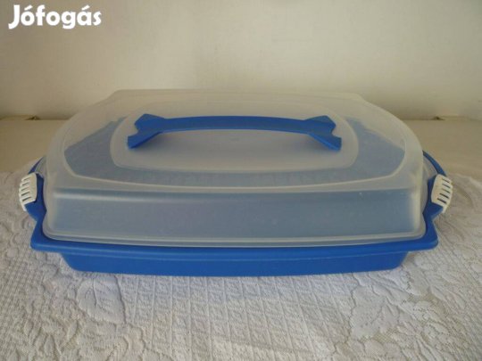 Sütemény szállító műanyag edény, sütemény búra