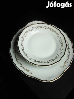 Süteményes tányér készlet 6 db kistányér 1 db kínáló tál Csehszlóvák