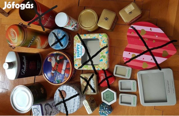 Sütis fém kekszes süteményes fémdoboz doboz keksz