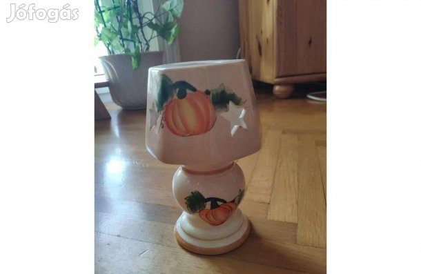Sütőtök mintájú porcelán mécsestartó lámpa