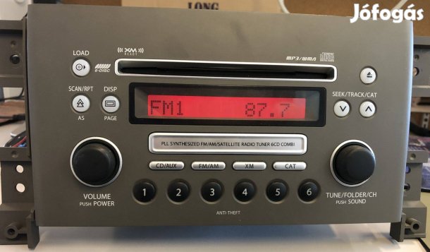 Suzuki Vitara Clarion Rádió 6 disc CD MP3 WMA fejegység 39101-65J30