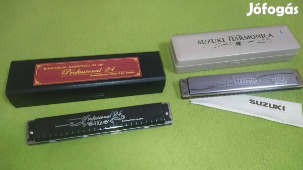 Suzuki és Kongsheng tremolo szájharmonika