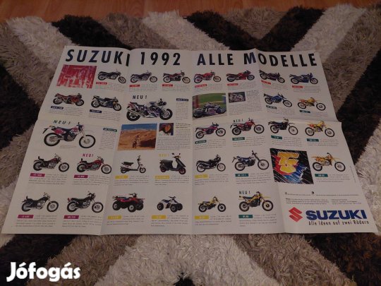Suzuki motorkerékpár 1992 modellek prospektus katalógus
