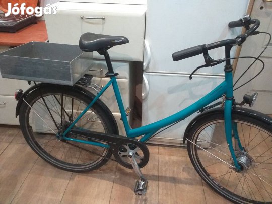 Svájci agydinamós dobfékes, kerékpár, levehetős dobozos bicikli