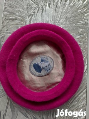 Svájci sapka, új, gyapjú, bélelt, pink