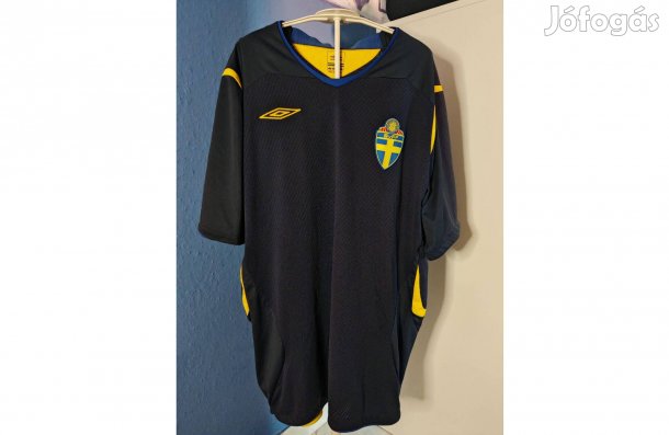 Svéd válogatott eredeti Umbro 2008-09 sötétkék mez (XL)