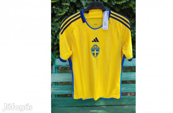 Svéd válogatott eredeti sárga adidas 2022-23 mez (L)