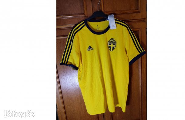 Svéd válogatott eredeti sárga adidas póló (L)