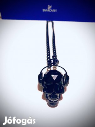 Swarovski kristály nyaklánc koponya medállal