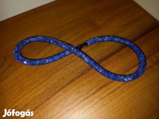 Swarovski női ékszer karkötő kék kristály mágnes záras 41 cm