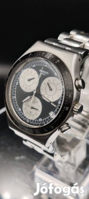 Swatch iron fémházas krono chronograph férfi karóra eredeti szíj