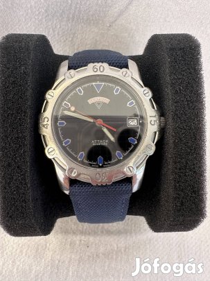Swiss Certina Attack Quartz férfi óra 37 mm acél tok