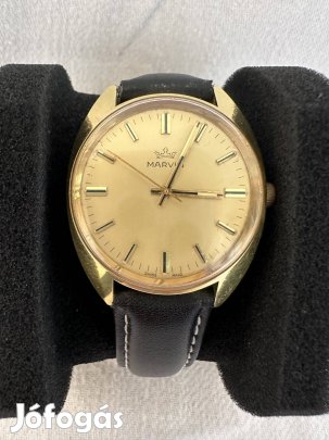 Swiss Marvin aranyozott férfi óra 34 mm tokátmérő 1970.