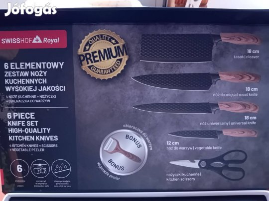 Swisshof Royal 6 db- os rozsdamentes acél konyhakés készlet