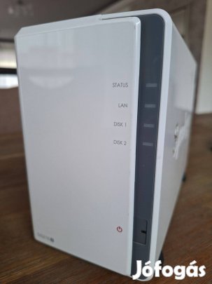 Synology DS216J szerver (NAS) 2db HDD-vel