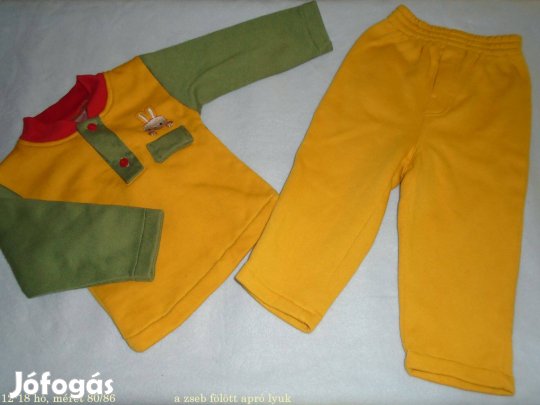 Szabadidő szett nadrág és felső 12-18 hó (méret 80 / 86)
