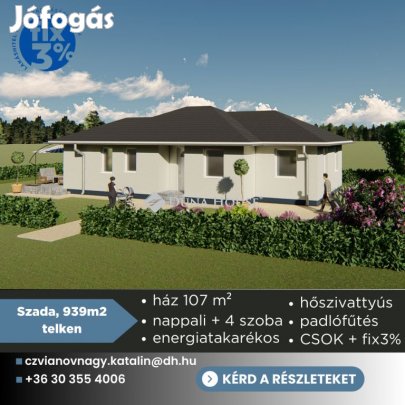 Szadai 107 nm-es ház eladó