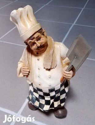 Szakács lapáttal konyhai szobor