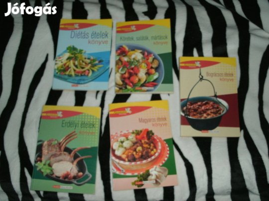 Szakácskönyv 5 darab együtt eladó