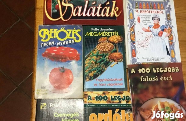 Szakácskönyvek - hibátlan állapotú , 8 db