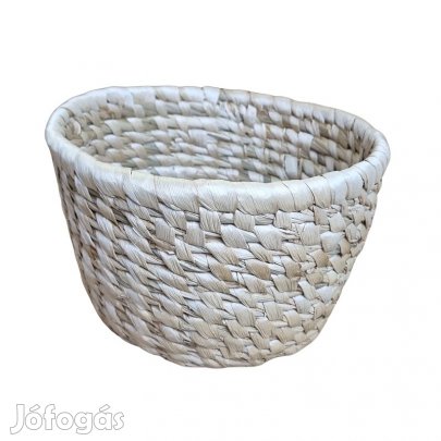 Szakajtó , kézi szövésű kenyér kelesztő gyékény kosár 22 cm