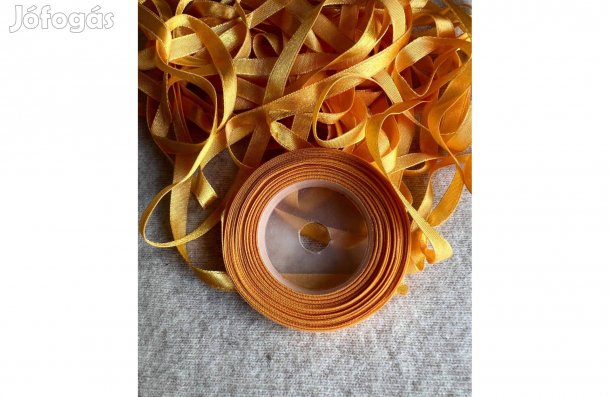 Szalag - 0,7 cm narancs szatén