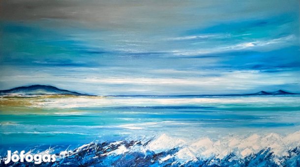 Szalai Krisztián: Rianás a Balaton lélegzete 80x140cm olaj/vászon