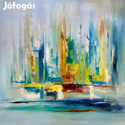 Szalai Krisztián : Kikötői hangulat . /Balaton , 90x90cm olaj/vászon