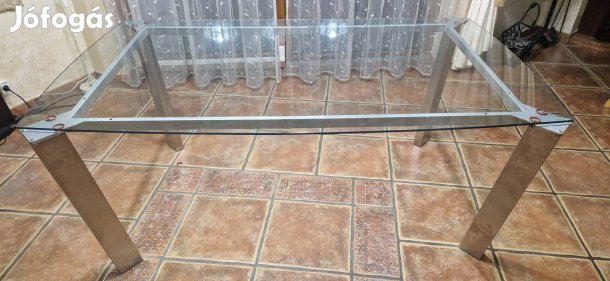 Szálcsiszolt Rozsdamentes acél asztal asztallap nélkül 