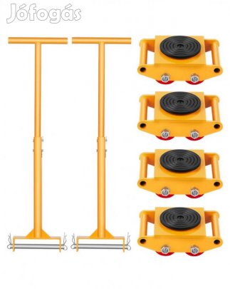 Szállító platform, görgős kocsi  6000kg teherbírás 4db + 2 fogantyú