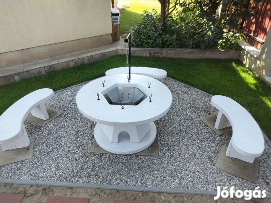 Szalonnasütő Bográcsozó műkő