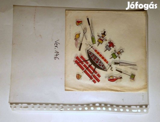 Szalvéta (Ver.146) papír (retró)