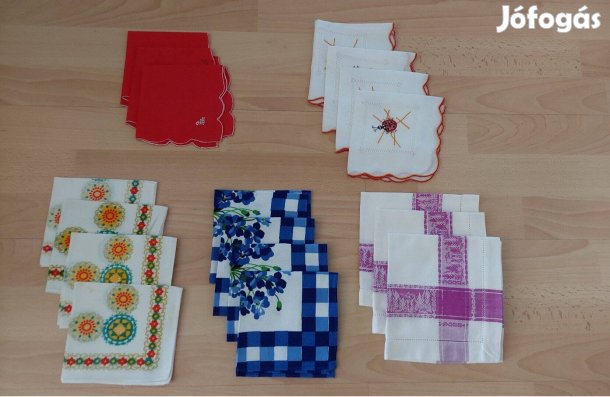 Szalvéta, karton anyagból, 2 fajta